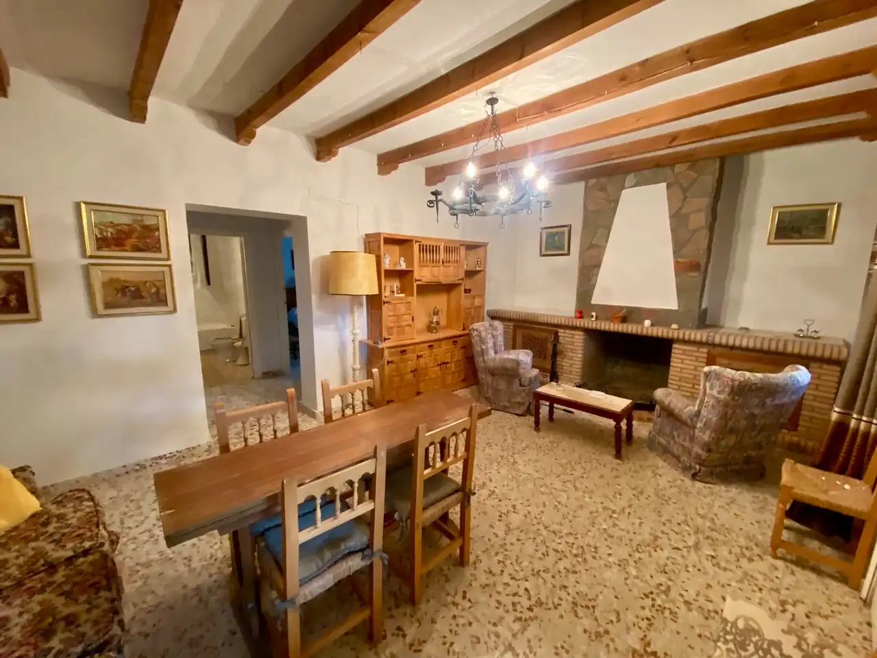 Sala d'estar de Casa o xalet en venda en Villarrubia de los Ojos amb Aire condicionat, Calefacció i Jardí privat