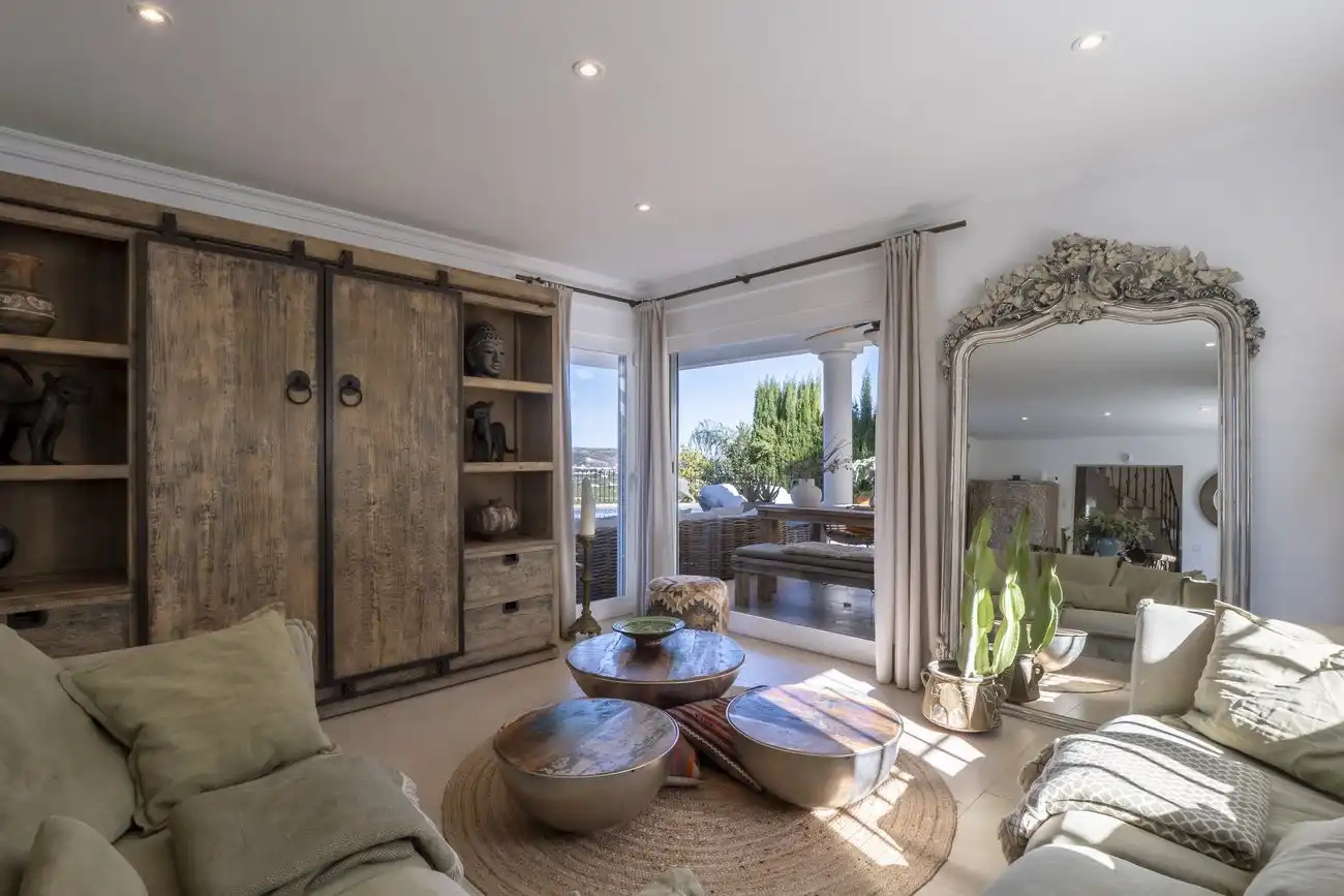 Living room of Houses for sale in Jávea / Xàbia  with Private garden, Terrace and Swimming Pool