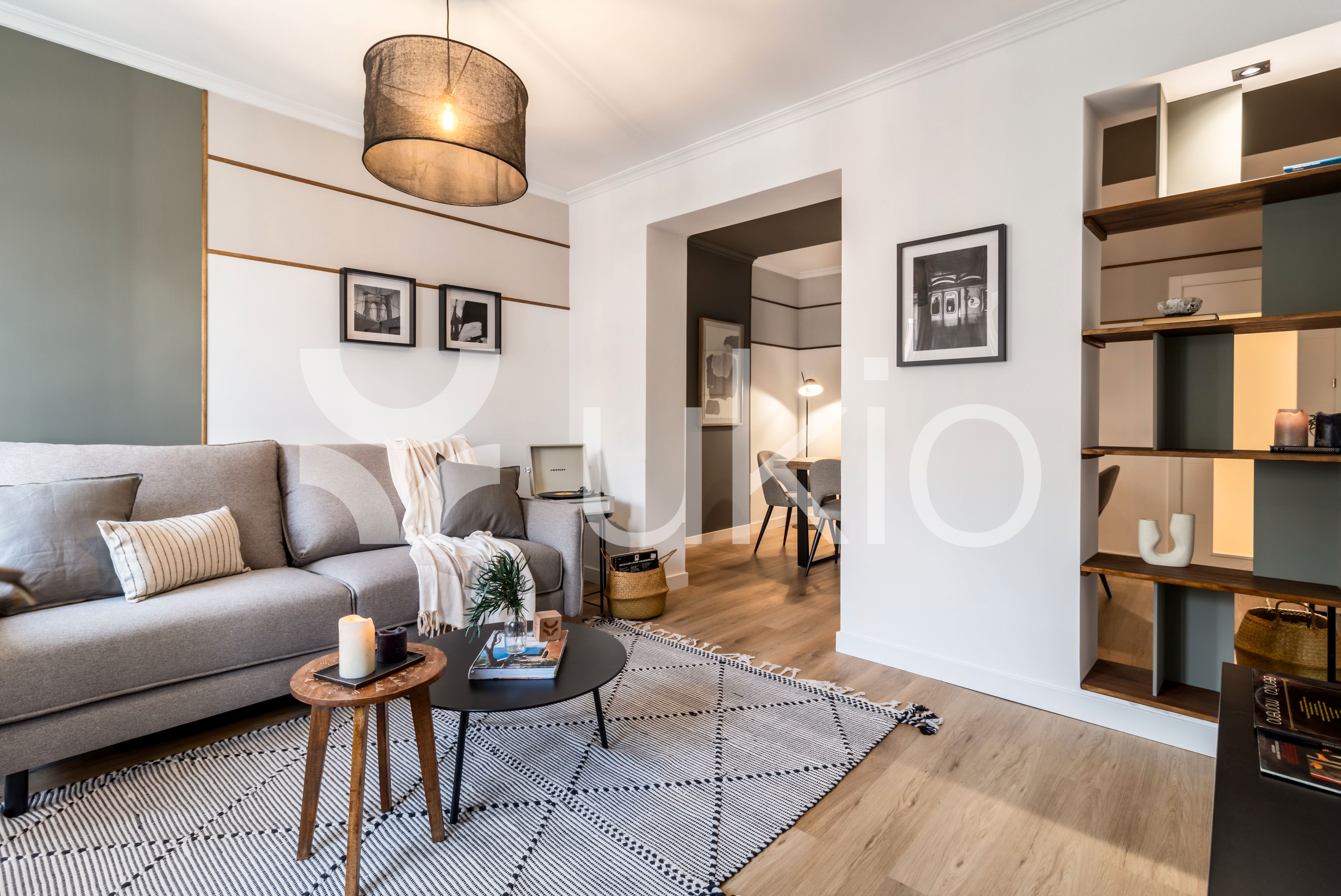 Living room of Apartment to rent in  Madrid Capital  with Air Conditioner, Heating and Furnished