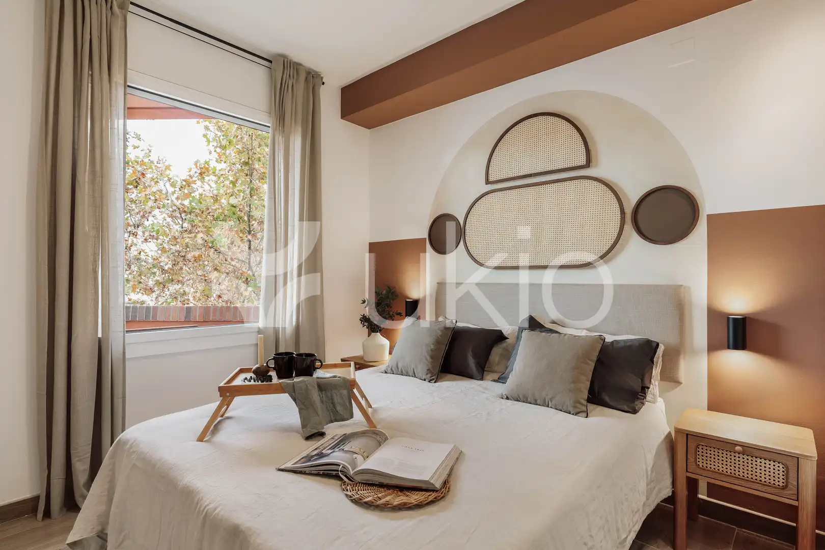 Dormitori de Apartament de lloguer en Barcelona amb Aire condicionat, Calefacció i Terrassa