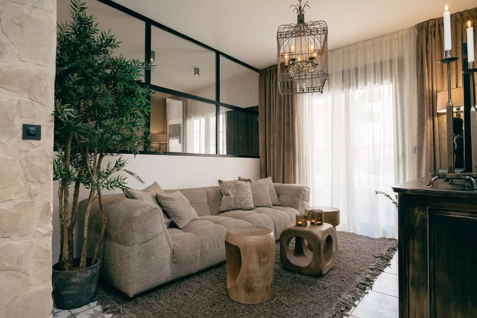 Wohnzimmer von Wohnung zum Verkauf in Torrevieja mit Klimaanlage, Heizung und Privatgarten