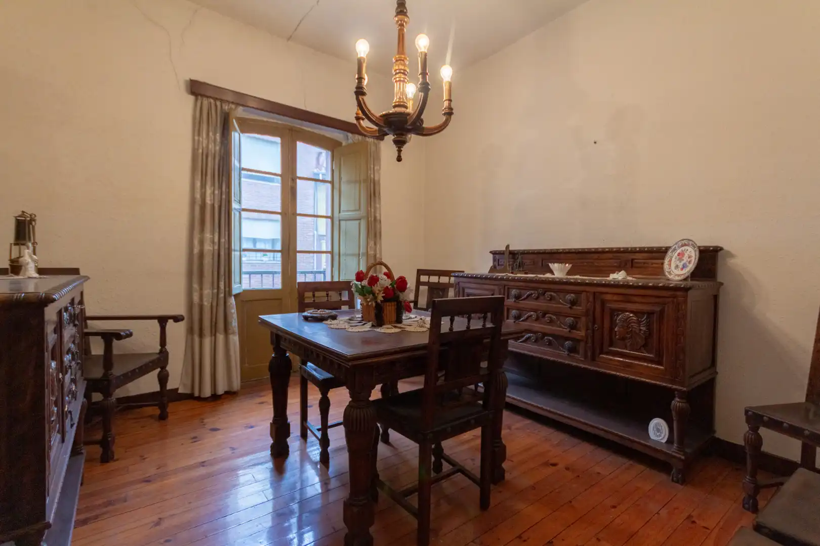 Esszimmer von Wohnung zum Verkauf in Mieres (Asturias) mit Heizung, Parkett und Möbliert