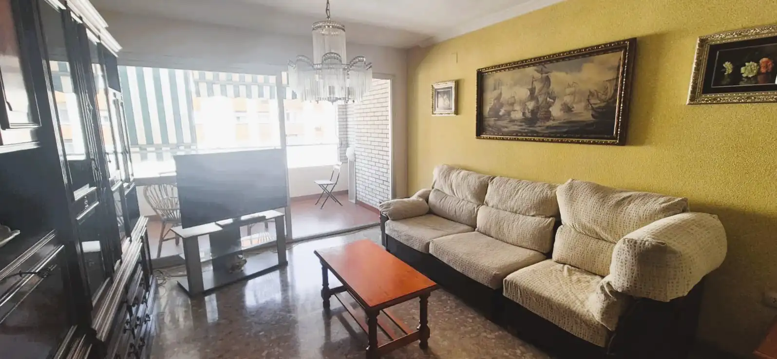 Sala de estar de Piso en venta en Málaga con Terraza, Trastero y Amueblado