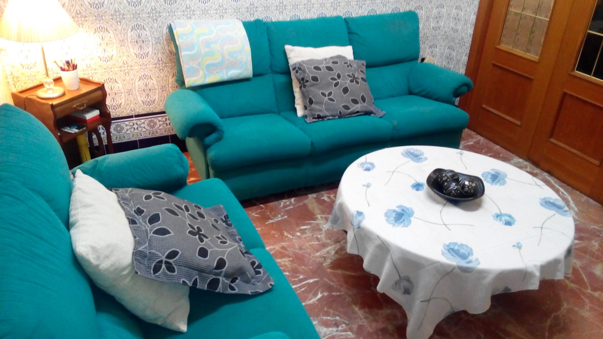 Sala d'estar de Casa adosada en venda en Alcàsser amb Terrassa i Moblat