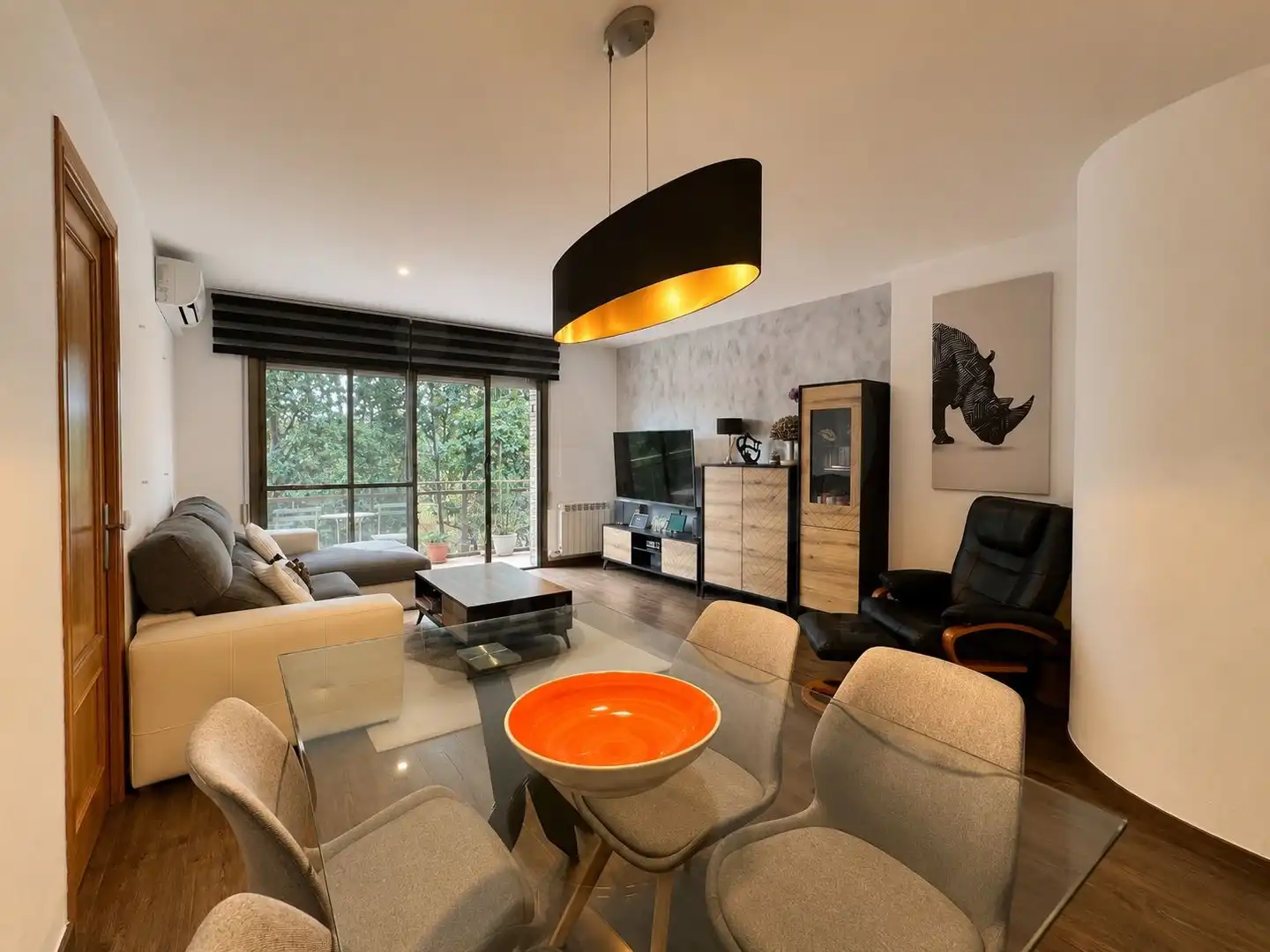Living room of Duplexes for sale in La Roca del Vallès  with Air Conditioner, Heating and Terrace