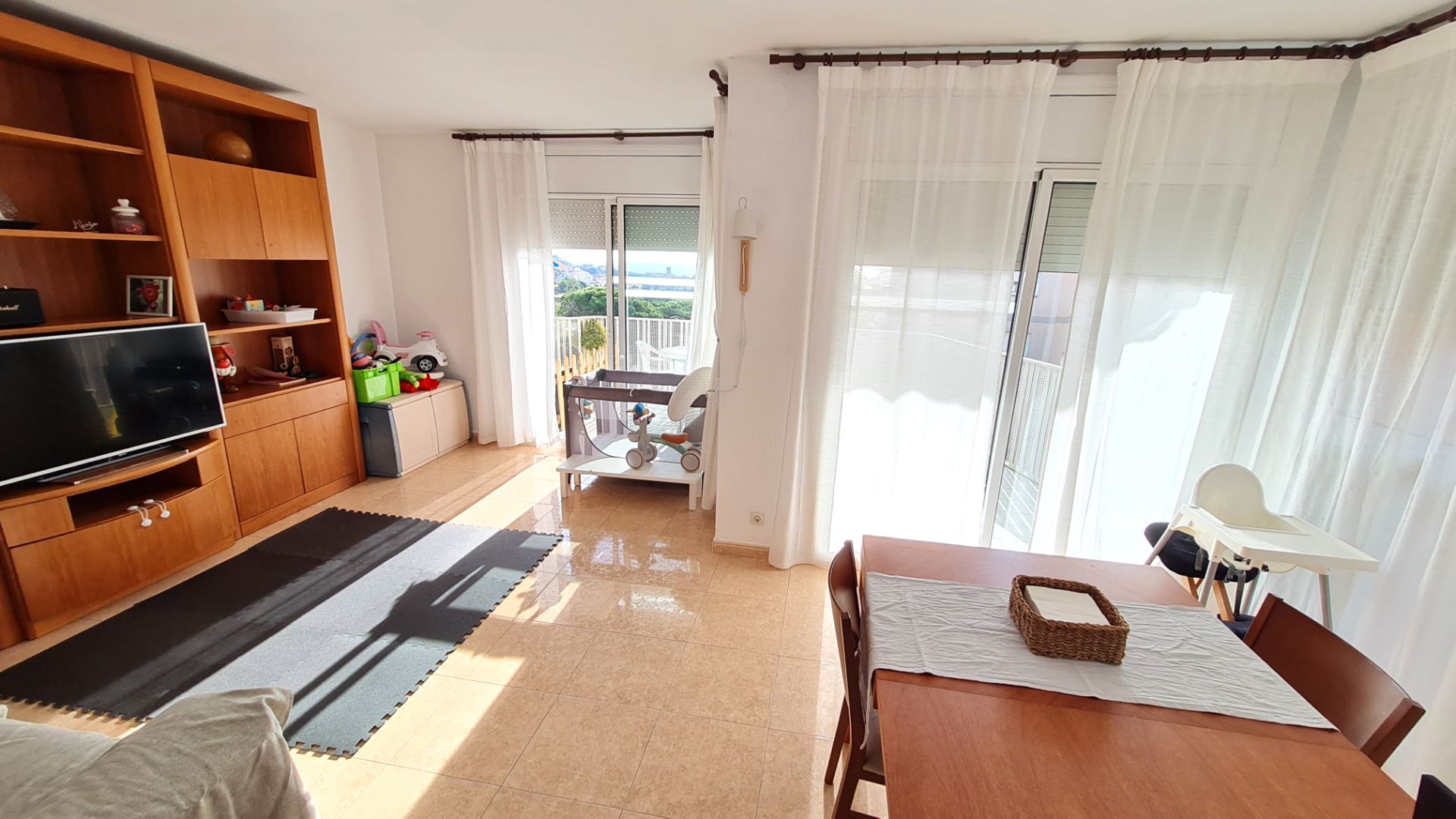 Sala d'estar de Pis en venda en Blanes amb Calefacció, Moblat i Balcó