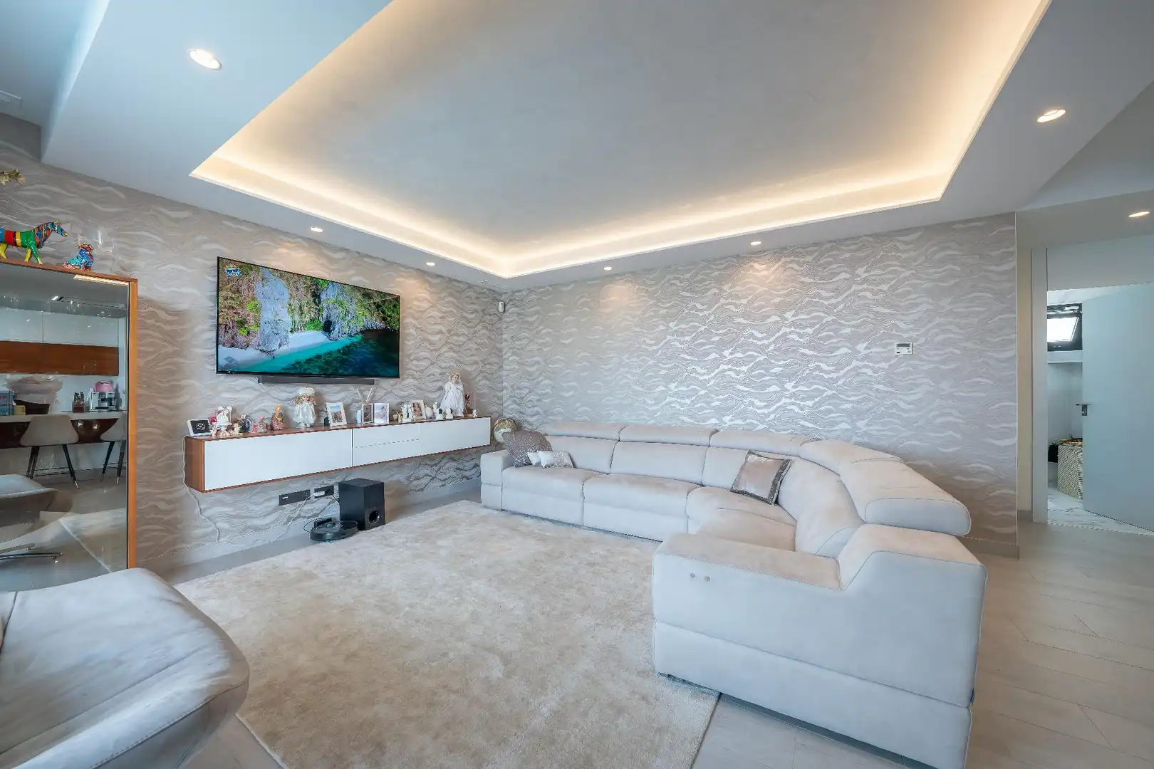 Sala d'estar de Casa o xalet de lloguer en Finestrat amb Aire condicionat, Calefacció i Jardí privat