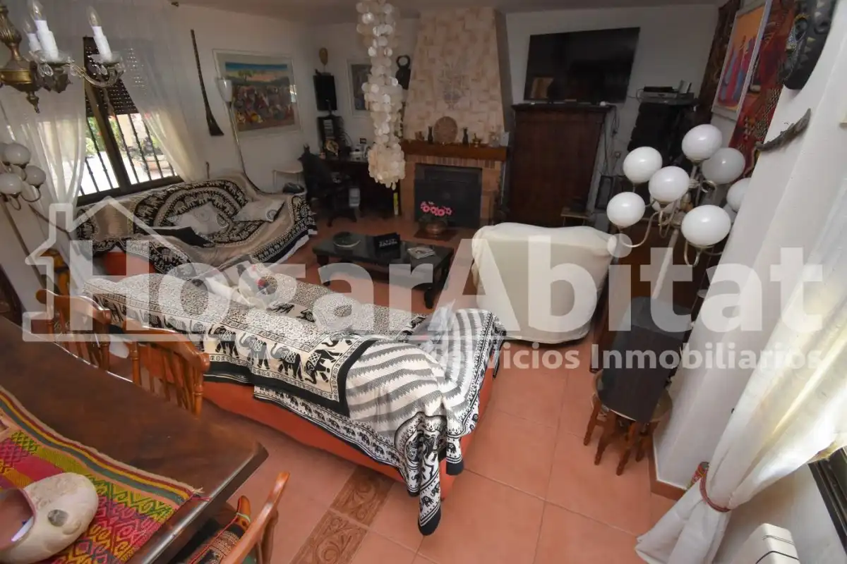 Sala d'estar de Casa o xalet en venda en Burriana / Borriana amb Calefacció, Jardí privat i Terrassa