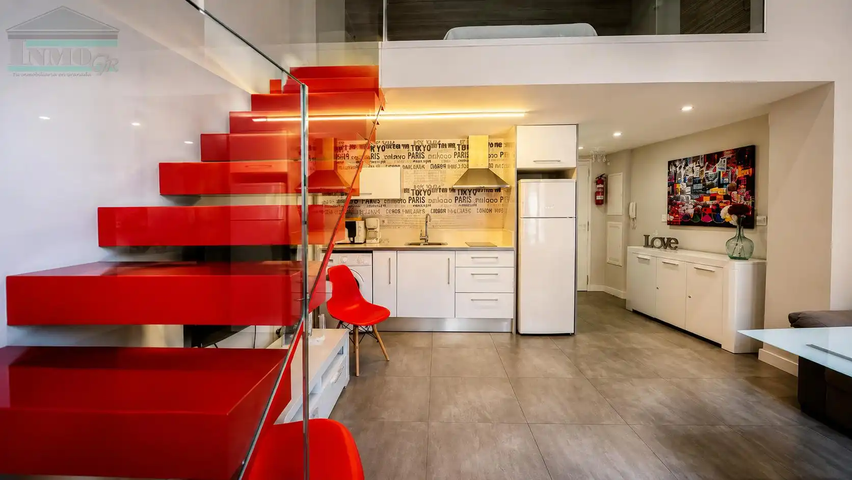 Kitchen of Duplexes for rent in Granada  with Air Conditioner, Furnished and Washing machine