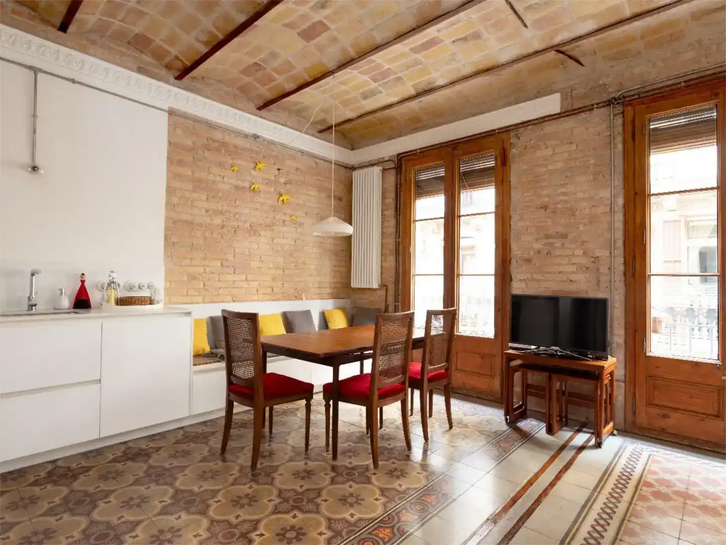 Esszimmer von Wohnung zur Miete in  Barcelona Capital mit Klimaanlage und Balkon