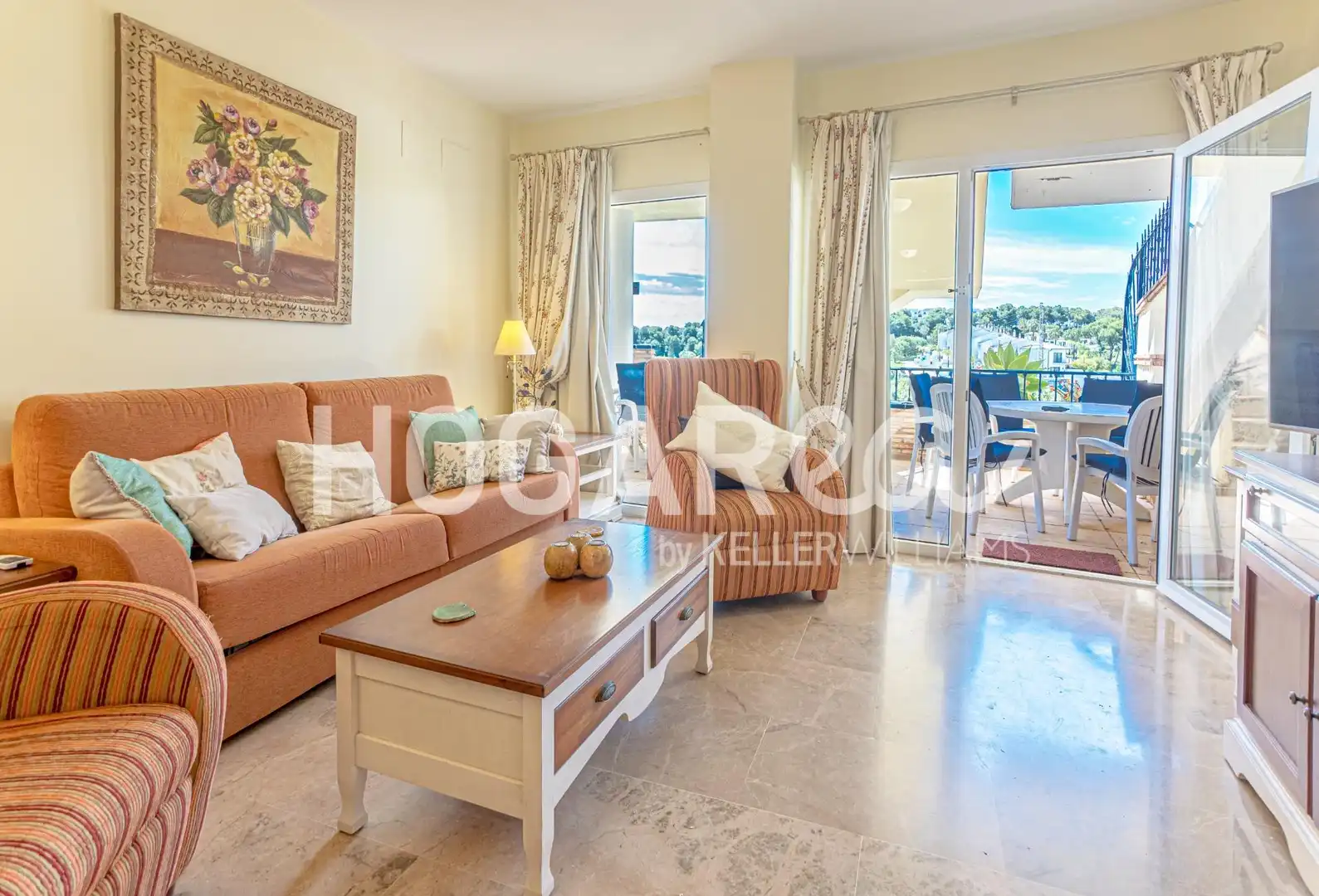 Sala d'estar de Àtic en venda en Mijas amb Aire condicionat, Jacuzzi i Piscina comunitària