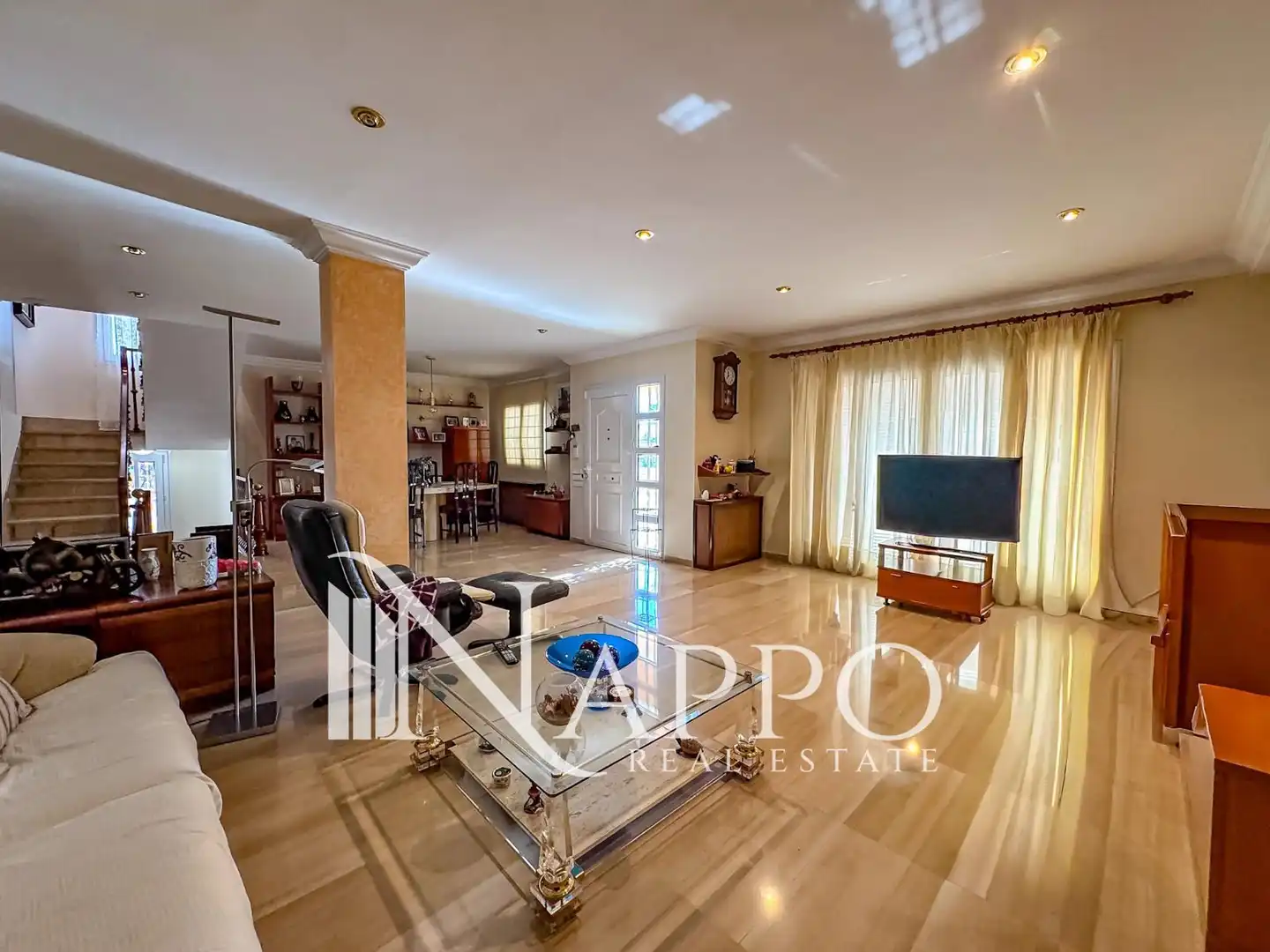 Sala d'estar de Casa o xalet en venda en Marratxí amb Aire condicionat, Terrassa i Traster