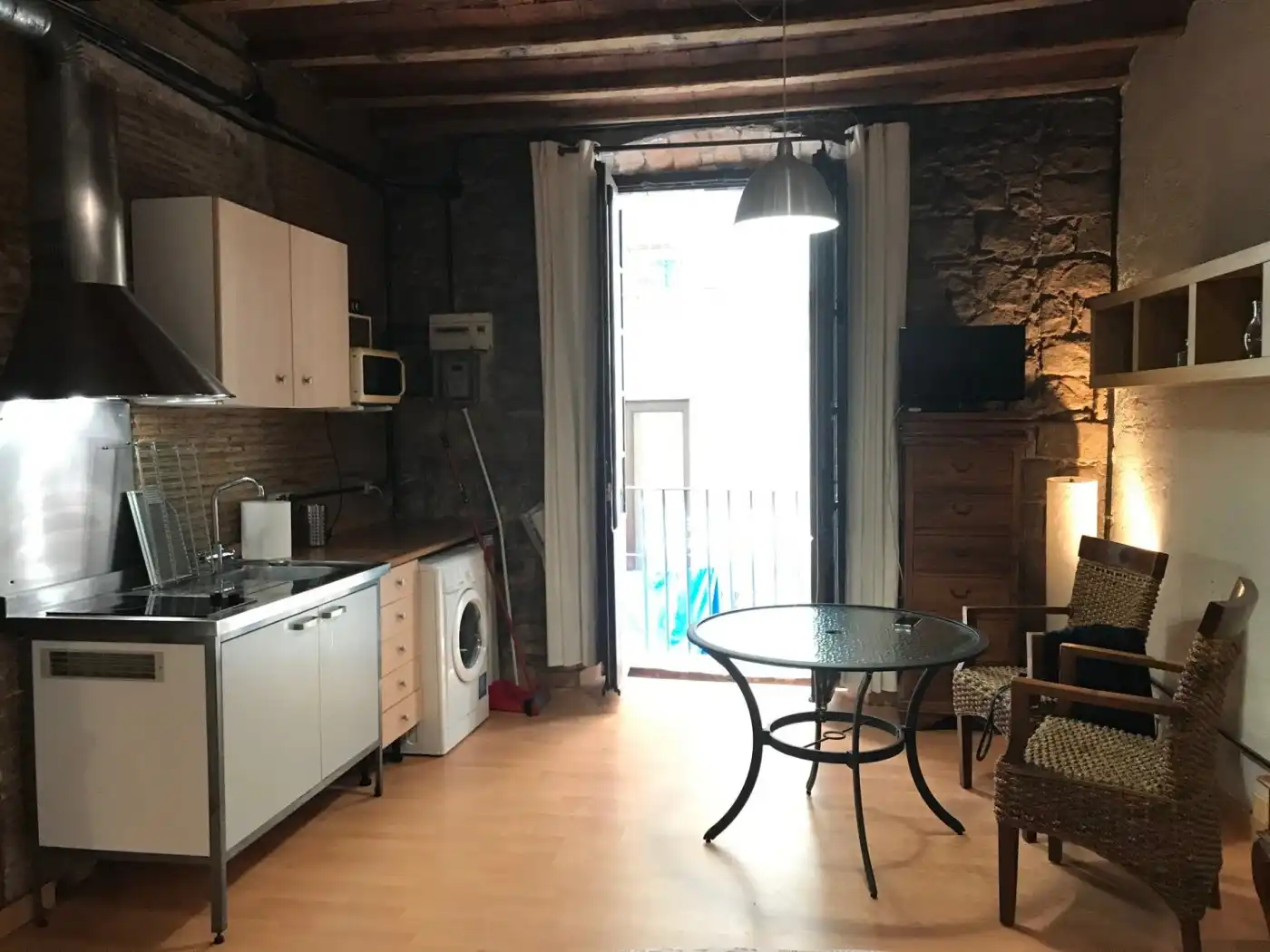 Kitchen of Study for rent in Barcelona  with Furnished and Balcony