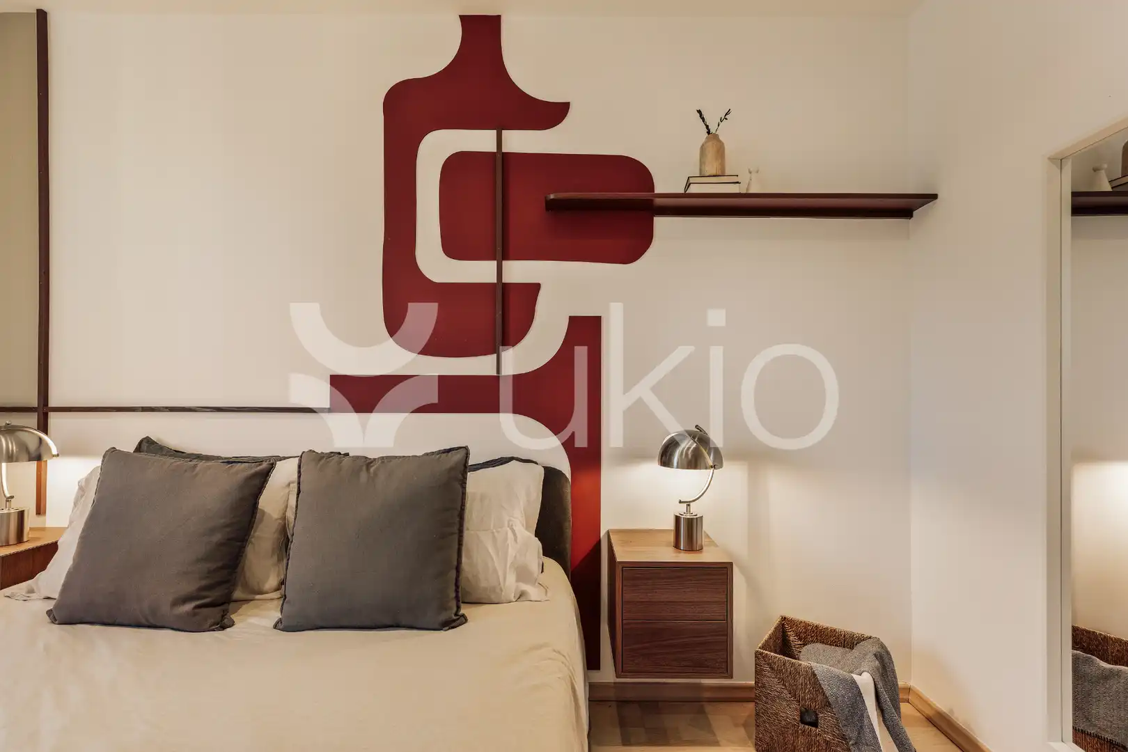 Schlafzimmer von Wohnungen zur Miete in Barcelona mit Klimaanlage, Heizung und Möbliert