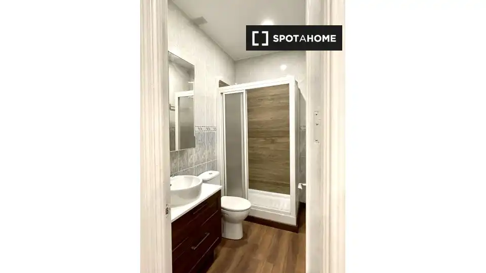 Bathroom of Flat for rent in Madrid  with Air Conditioner, Heating and Furnished