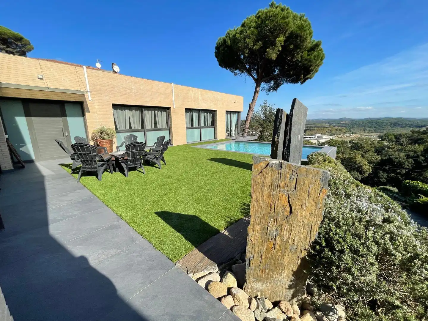Terraza de Casa o chalet en venta en Fogars de la Selva con Aire acondicionado, Calefacción y Jardín privado
