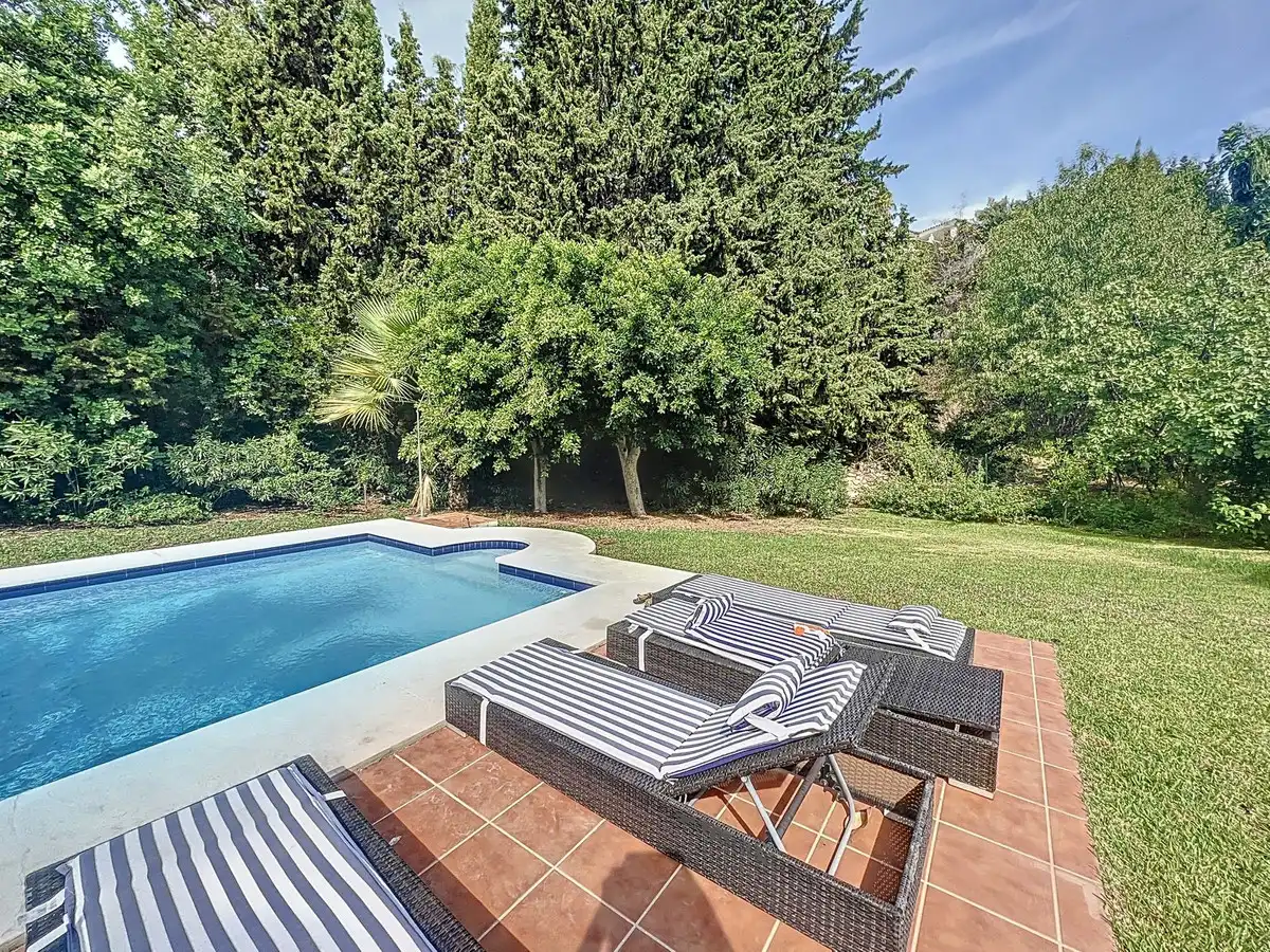 Piscina de Casa o chalet en venta en Mijas con Aire acondicionado, Calefacción y Jardín privado