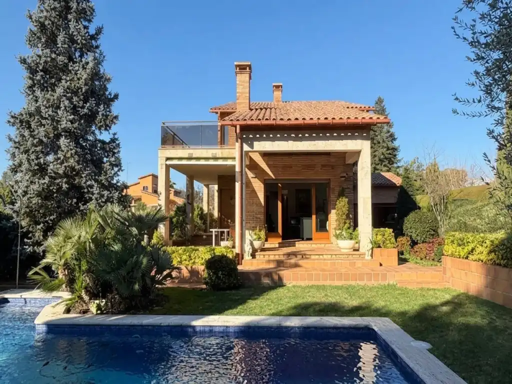 Exterior view of Detached homes for sale in Santa Maria de Palautordera  with Air Conditioner, Heating and Private garden