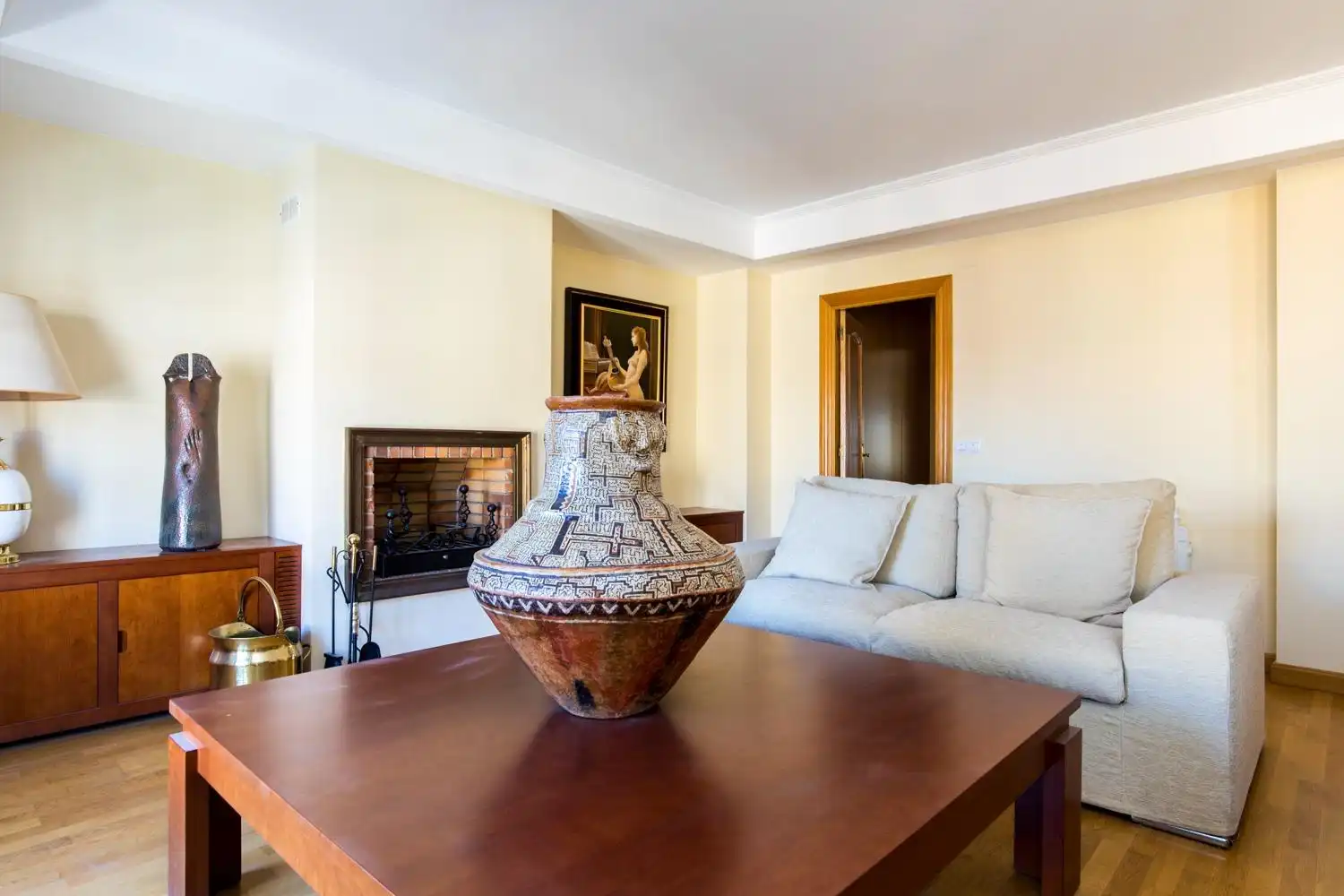 Sala de estar de Ático en venta en Borja con Calefacción, Parquet y Terraza