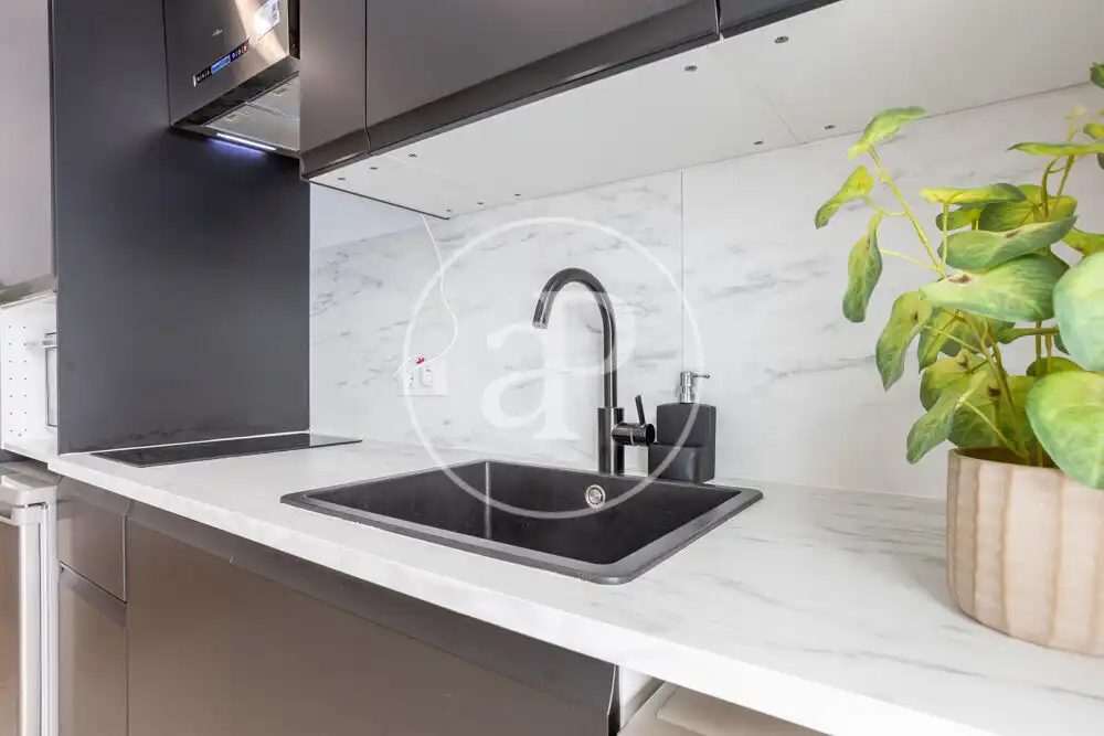Cuina de Loft de lloguer en Valencia amb Aire condicionat i Moblat