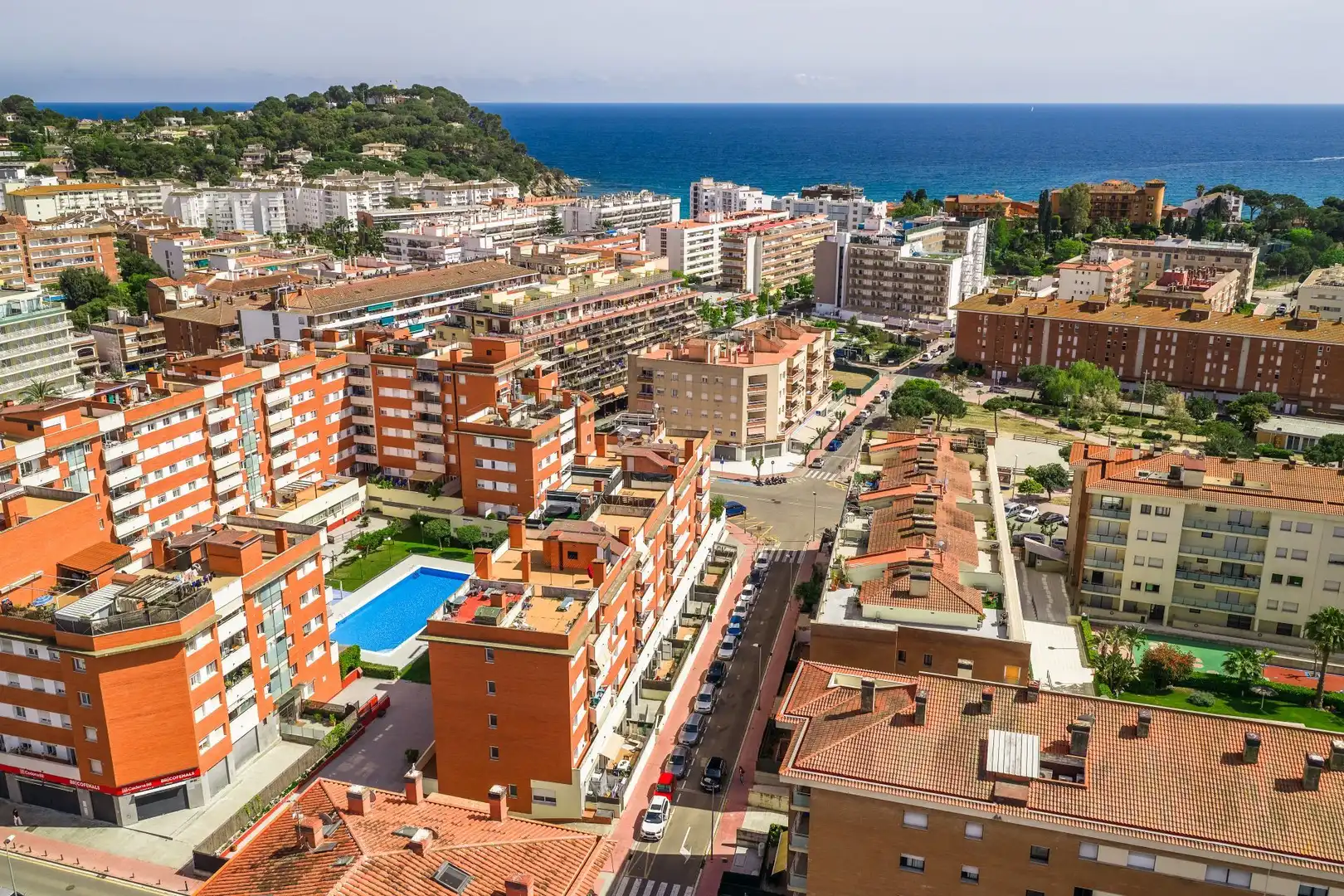 Außenansicht von Wohnung zum Verkauf in Lloret de Mar mit Klimaanlage, Heizung und Terrasse