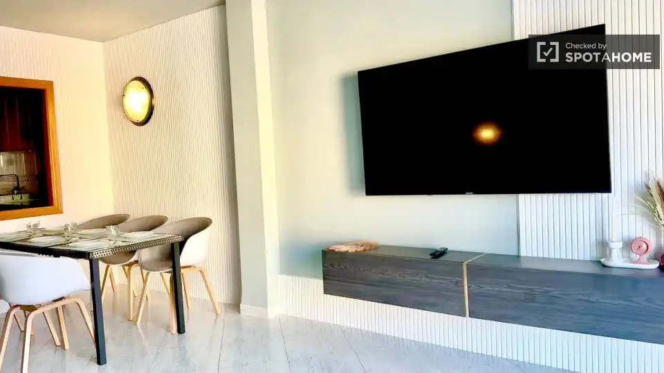 Sala de estar de Piso de alquiler en Cullera con Aire acondicionado, Calefacción y Amueblado