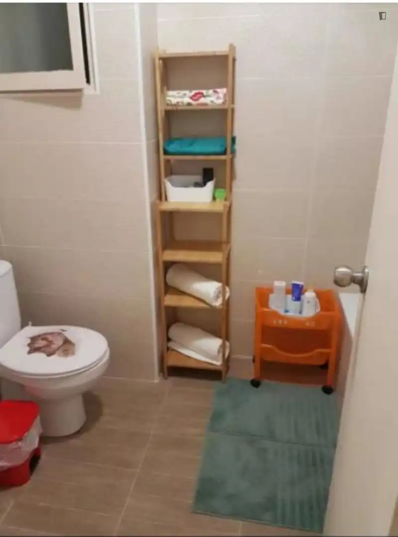Bany de Apartament per a compartir en Barcelona amb Aire condicionat, Calefacció i Moblat