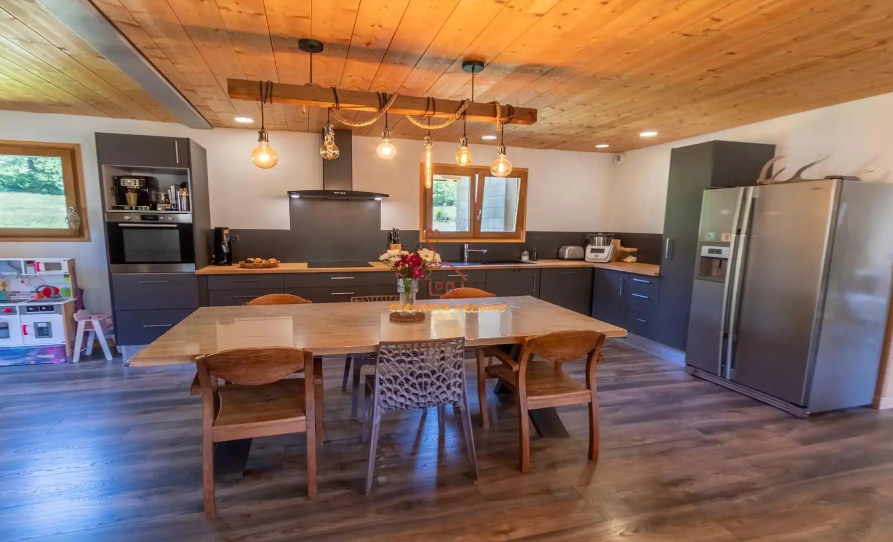 Cocina de Casa o chalet en venta en Latour - de - Carol con Calefacción, Jardín privado y Parquet