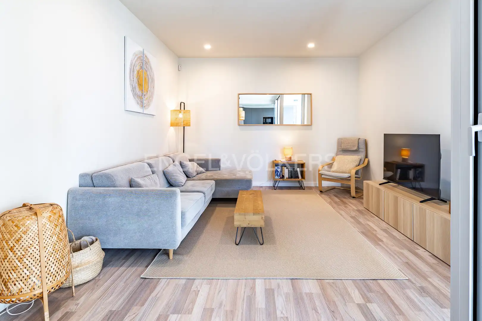 Living room of Flat for sale in Sant Adrià de Besòs  with Air Conditioner, Heating and Parquet flooring