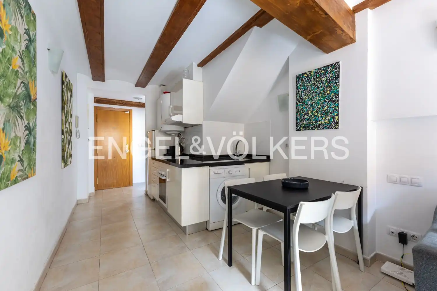Kitchen of Flat for rent in Valencia  with Air Conditioner, Heating and Terrace
