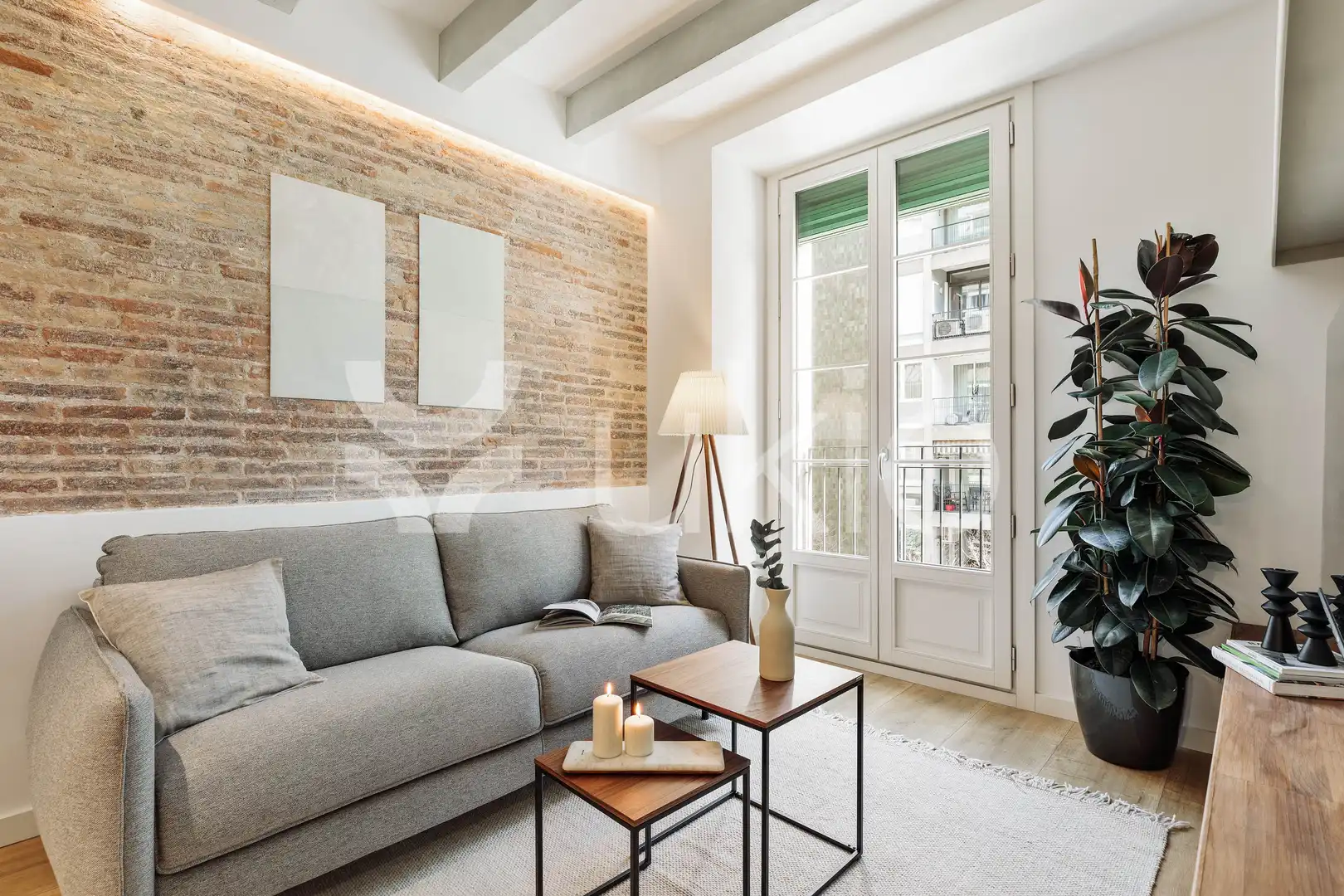 Sala d'estar de Apartament de lloguer en Barcelona amb Aire condicionat, Calefacció i Moblat