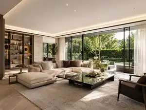 Living room of Houses for sale in Madrid  with Private garden, Terrace and Swimming Pool