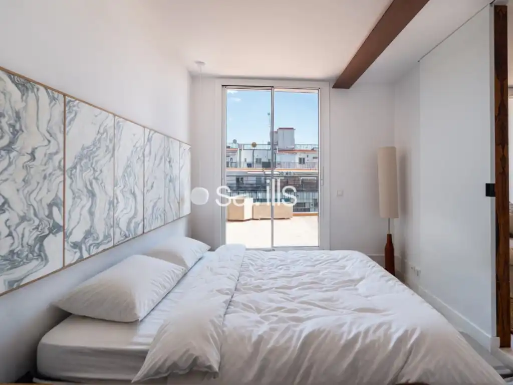 Schlafzimmer von Wohnungen zum Verkauf in Barcelona mit Klimaanlage, Möbliert und Balkon