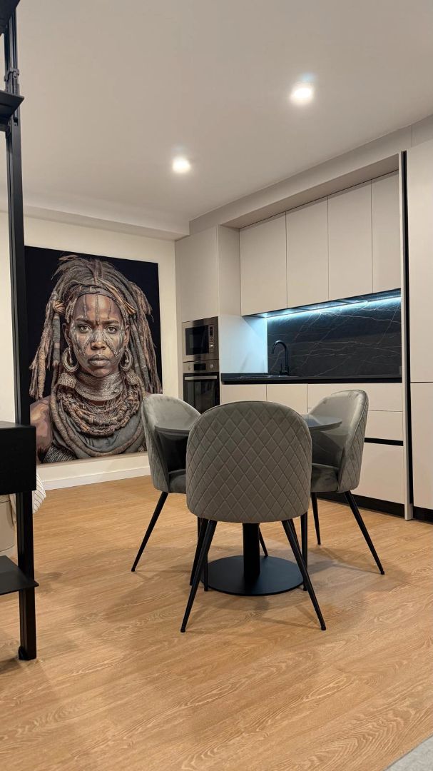 Cuina de Apartament de lloguer en  Valencia Capital amb Aire condicionat, Parquet i Moblat