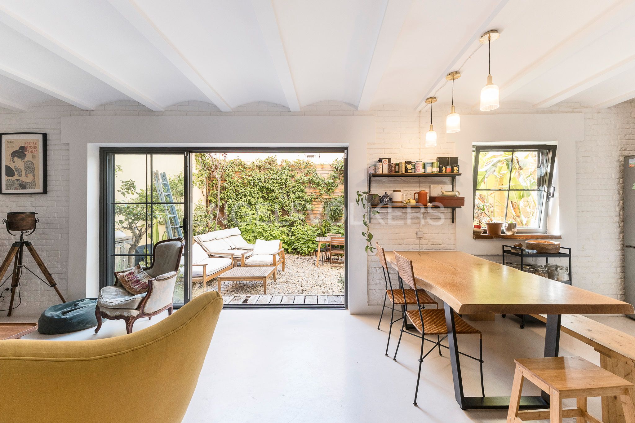 Dining room of Apartment for sale in  Barcelona Capital  with Air Conditioner, Heating and Private garden