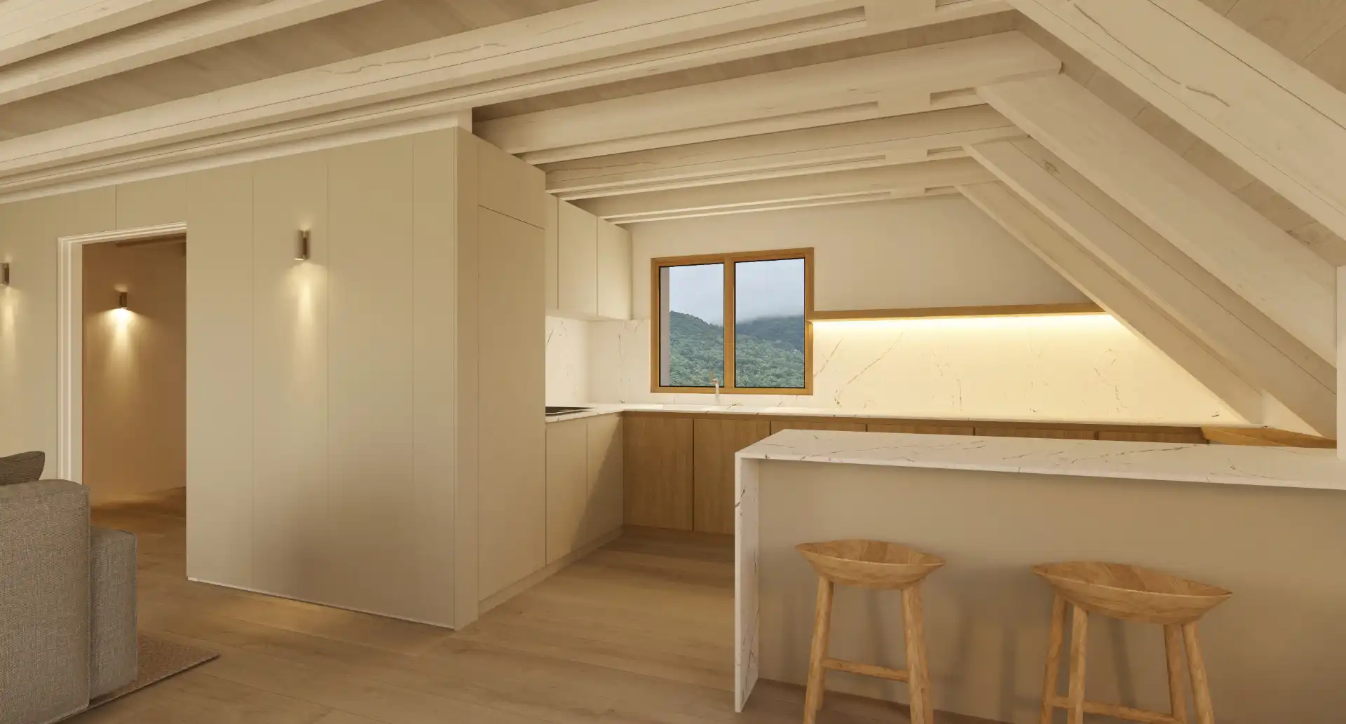 Cocina de Ático en venta en Vielha e Mijaran con Aire acondicionado, Calefacción y Parquet