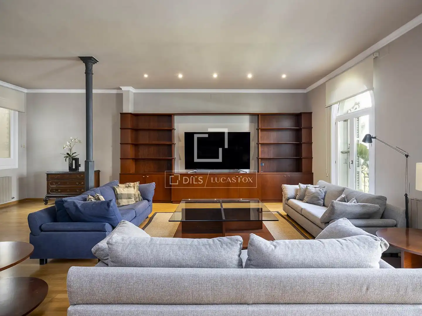 Living room of Flat for rent in Barcelona  with Furnished