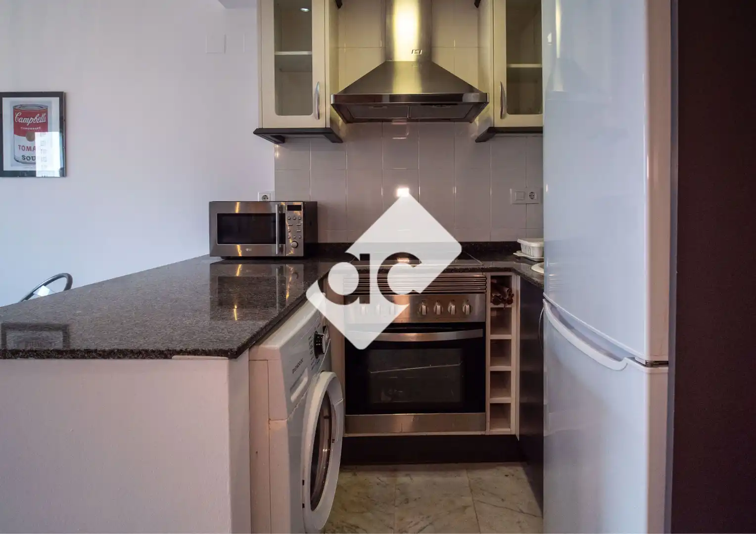 Cocina de Piso de alquiler en Valencia con Aire acondicionado, Calefacción y Terraza