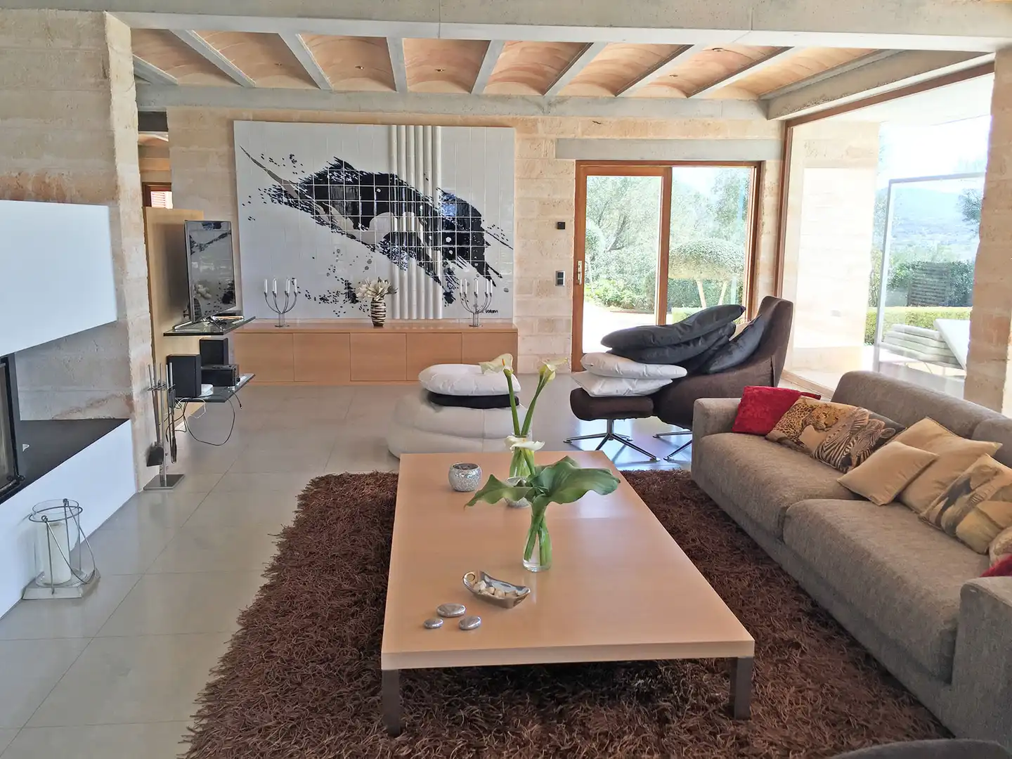 Sala d'estar de Finca rústica en venda en Felanitx amb Aire condicionat, Calefacció i Terrassa
