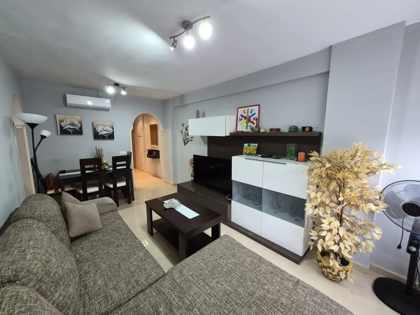 Wohnzimmer von Wohnung zur Miete in Málaga mit Klimaanlage und Möbliert