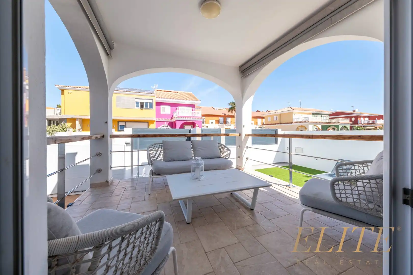 Terraza de Casa adosada en venta en San Bartolomé de Tirajana con Aire acondicionado, Jardín privado y Terraza