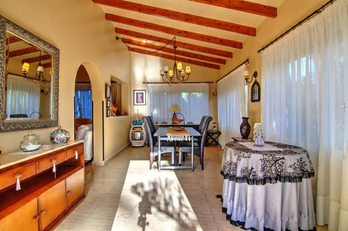 Dining room of Houses for sale in Benitachell / El Poble Nou de Benitatxell  with Air Conditioner, Heating and Private garden