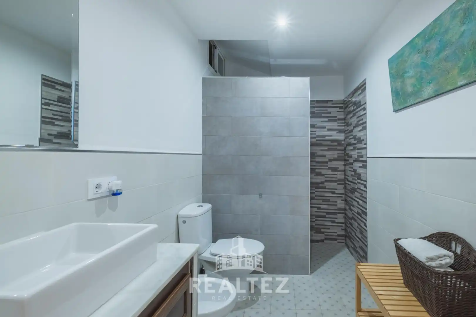 Badezimmer von Haus oder Chalet zum Verkauf in Jerez de la Frontera mit Klimaanlage, Heizung und Terrasse