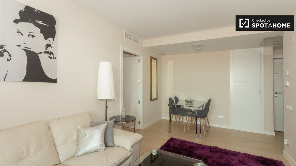 Living room of Flat to rent in  Barcelona Capital  with Air Conditioner, Heating and Furnished