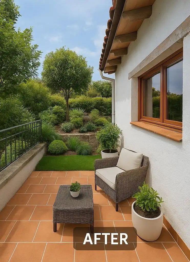 Terrasse von Einfamilien-Reihenhaus zum Verkauf in Bárcena de Cicero mit Terrasse und Balkon