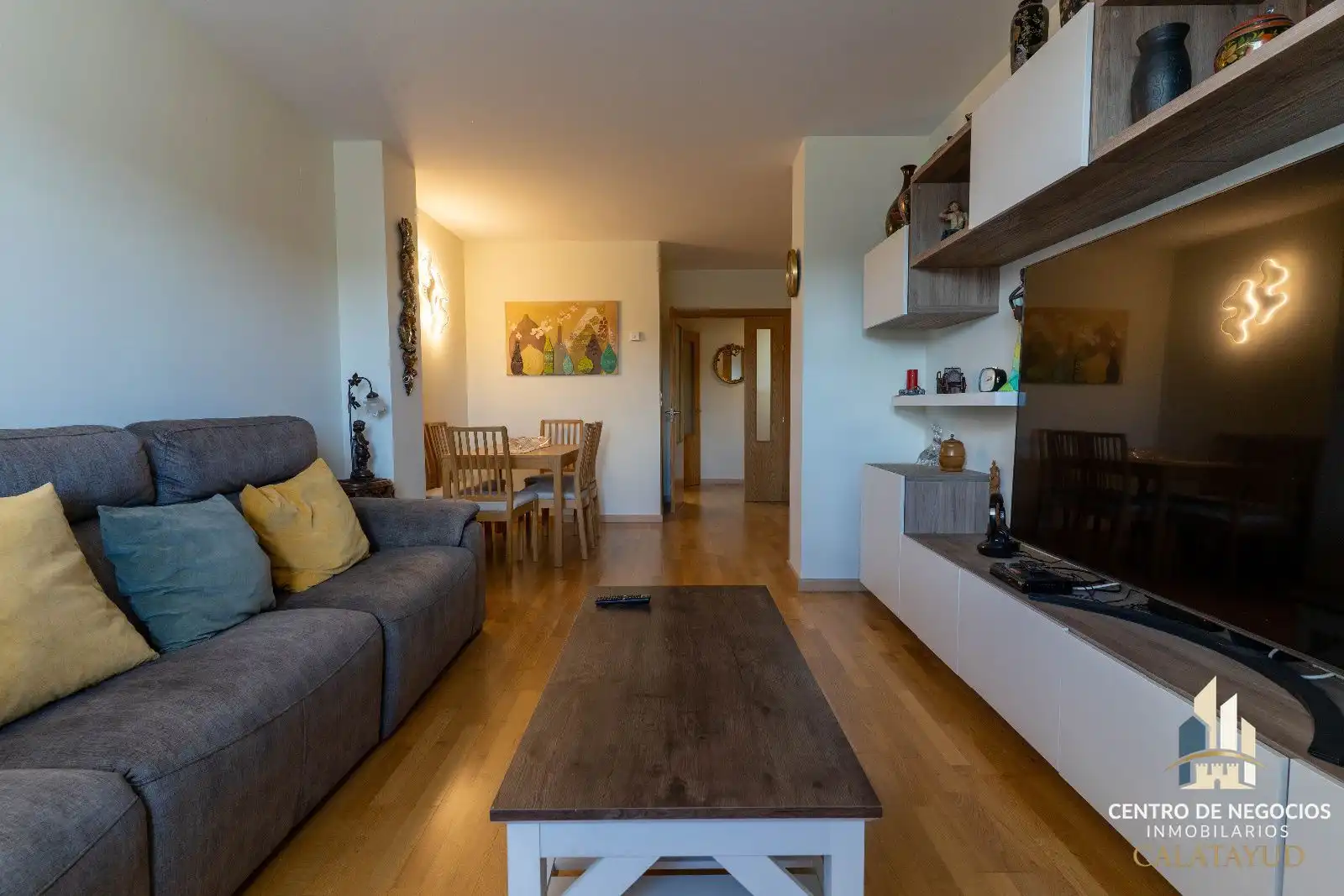 Wohnzimmer von Wohnung zum Verkauf in Calatayud mit Heizung, Parkett und Terrasse