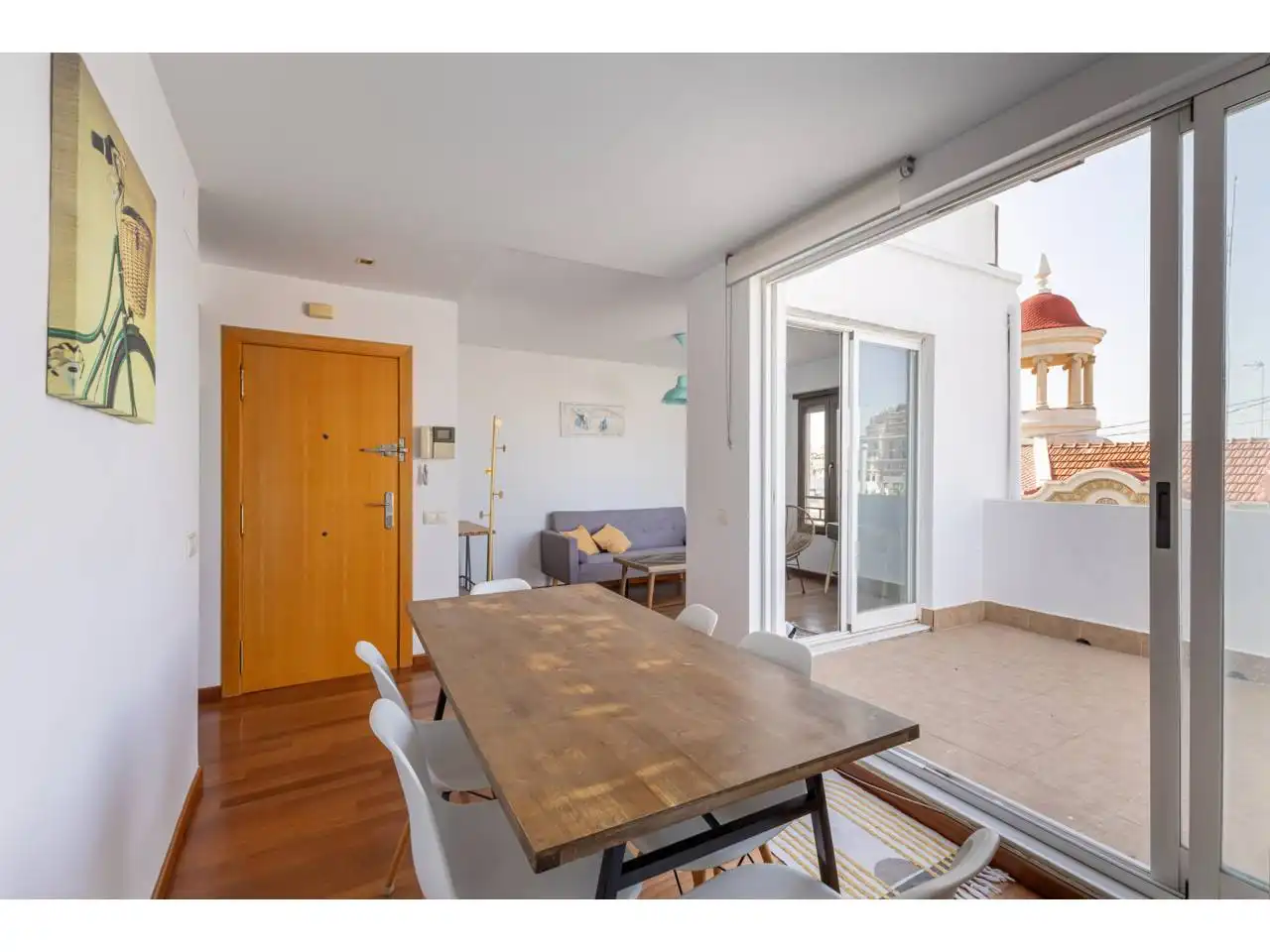Terrasse von Dachboden zum Verkauf in Valencia mit Klimaanlage, Parkett und Terrasse