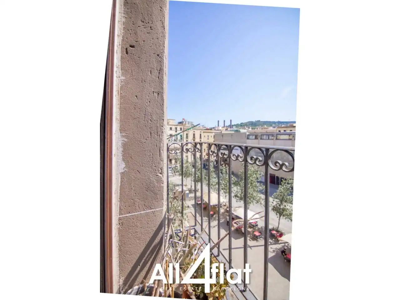 Terraza de Piso de alquiler en Barcelona con Calefacción, Amueblado y Balcón