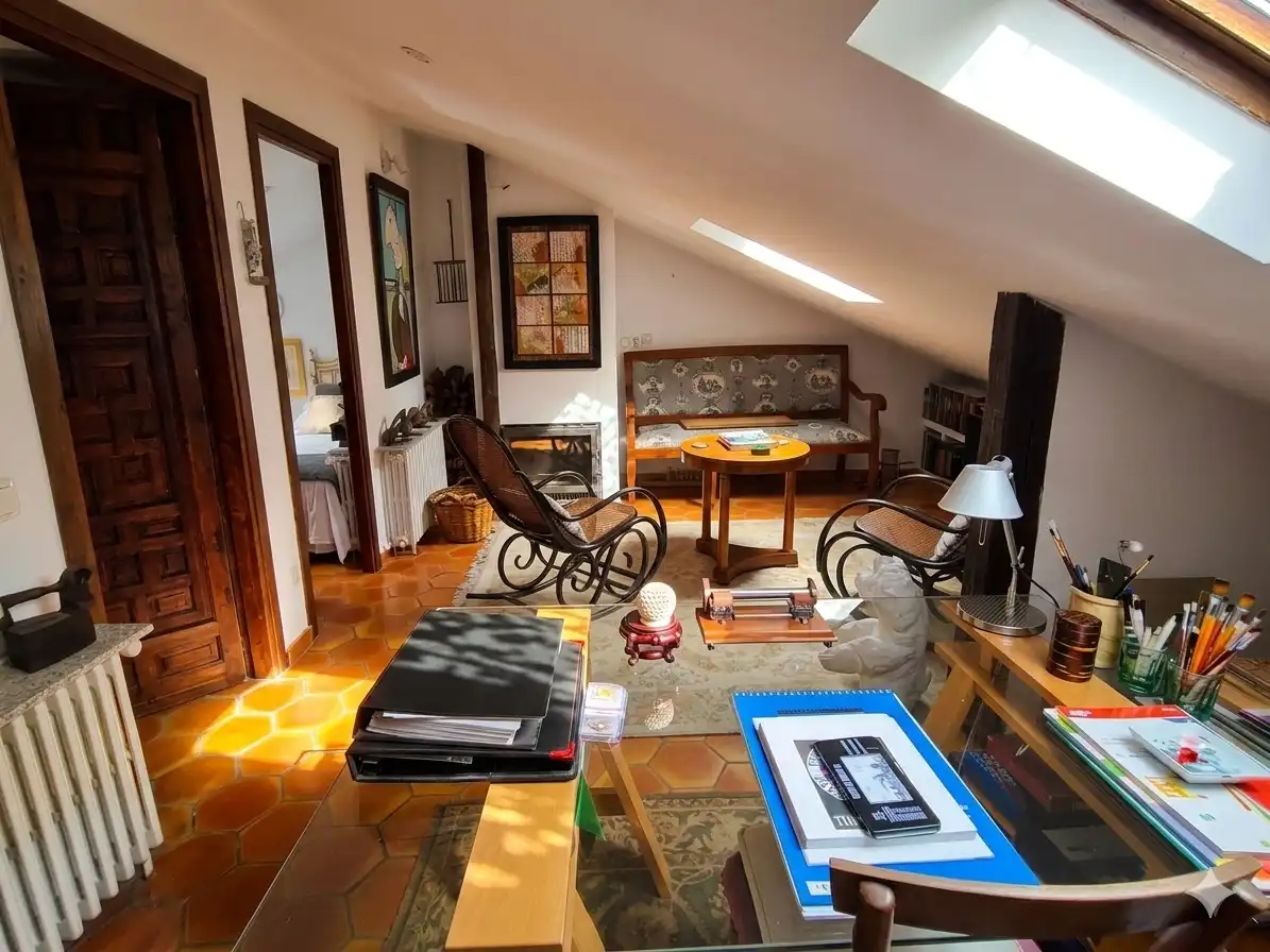 Sala d'estar de Finca rústica en venda en San Lorenzo de El Escorial amb Calefacció i Terrassa