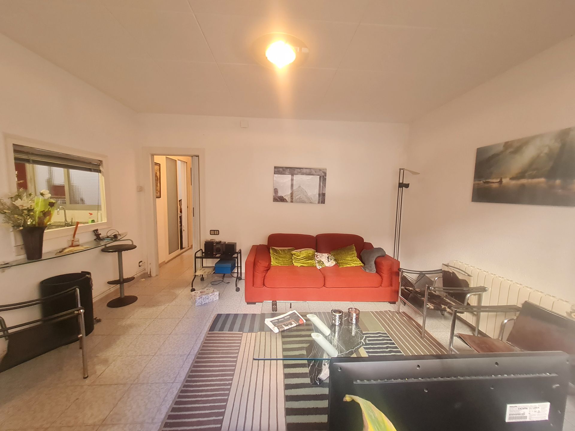Living room of Flat for sale in  Barcelona Capital  with Heating, Private garden and Terrace